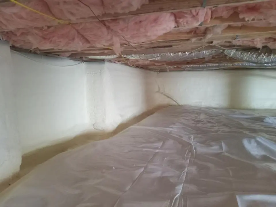 Crawl space encapsulation with closed-cell spray foam for Spray Foam Roofing in Kenilworth